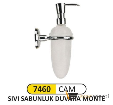 Arı Metal 7460 Cam Sıvı Sabunluk Montajlı