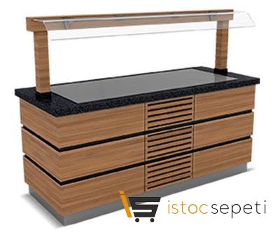 Empero Kapadokya Paslanmaz Soğuk Servis Ünitesi Nefeslikli 160x90x90/155 cm