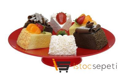 Ayaklı Yuvarlak Gastronomi Teşhir Tepsisi 25 cm