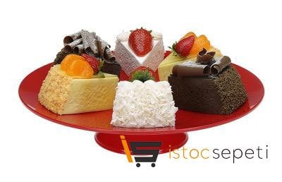 Ayaklı Yuvarlak Gastronomi Teşhir Tepsisi 25 cm