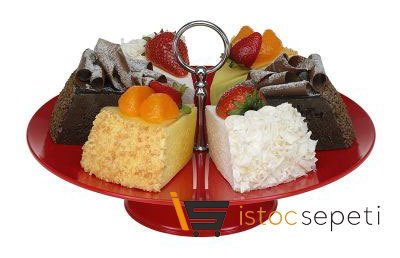 Ayaklı Yuvarlak Gastronomi Teşhir Tepsisi 30 cm