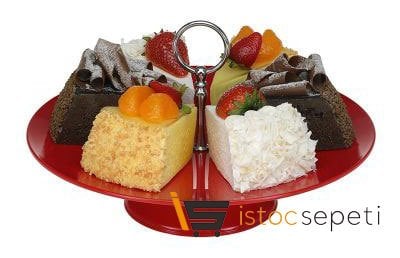 Ayaklı Yuvarlak Gastronomi Teşhir Tepsisi 30 cm