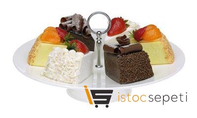 Ayaklı Yuvarlak Gastronomi Teşhir Tepsisi 35 cm