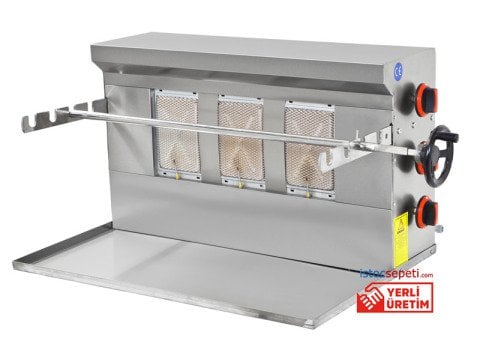 Cağ Kebabı Pişirme Makinesi Döner Ocağı CE Belgeli 3 Radyanlı