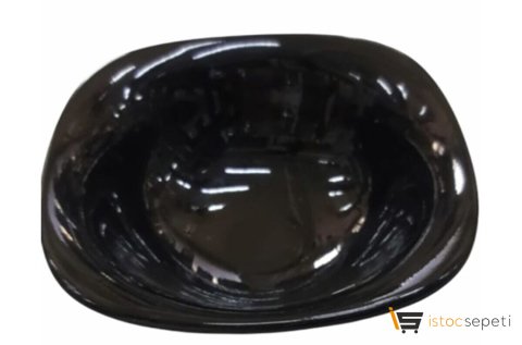 Evren 15cm Siyah Kare Kase Thermo Melamin 15cm Kare Kase Kırılmaz