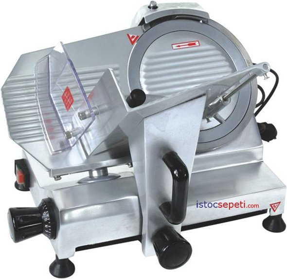 Gıda Dilimleme Makinesi 300 mm Fanlı Motor Alüminyum Gövde Çelik Bıçaklı