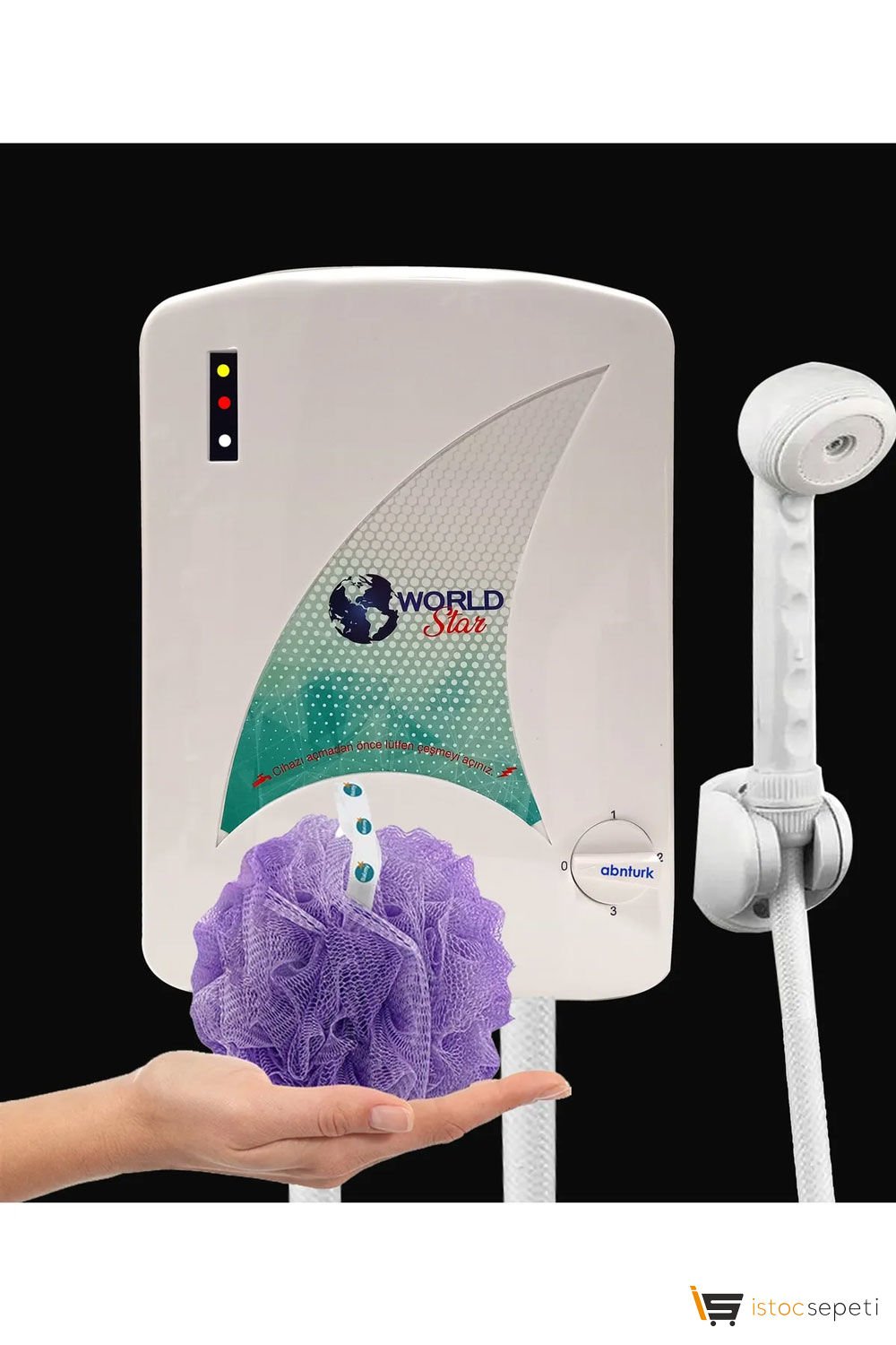 WORLDSTAR 3 Yıl Garanti Dünya Starı 9 Emniyetli Elektrik Tasarruflu Şofben Duş Lifi Hediye World Star Şohben