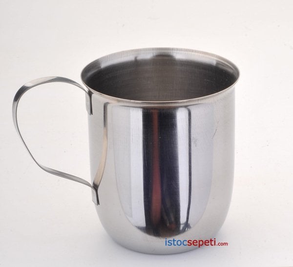 Çelik Bardak Paslanmaz Kulplu Su Bardakları 430 Krom