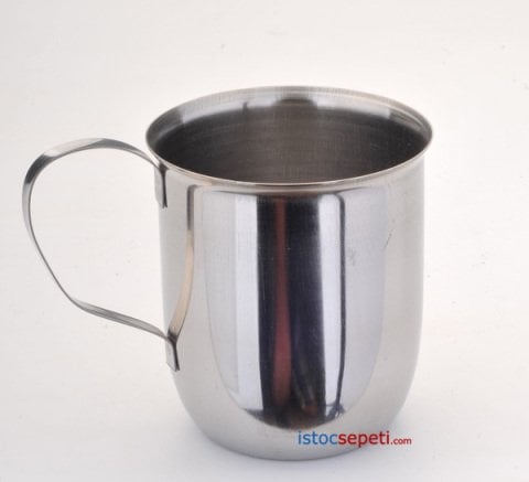 Çelik Bardak Paslanmaz Kulplu Su Bardakları 430 Krom