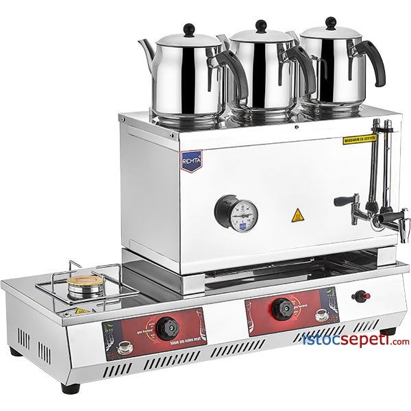 Remta 55 Model 3 Demlikli Doğalgazlı Çay Kazanı 34 Lt N13