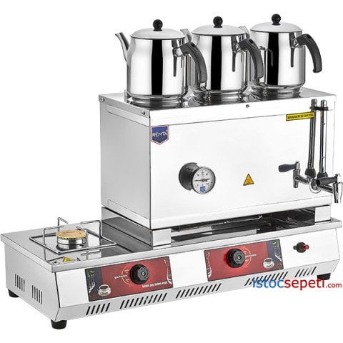 Remta 55 Model 3 Demlikli Doğalgazlı Çay Kazanı 34 Lt N13