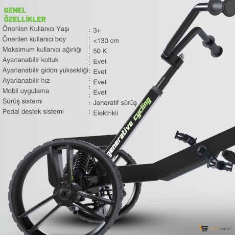 Genoride Elekrtrikli Pedal Go-Kart (Akülü Abara Alternatifi)