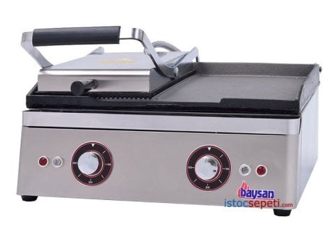 ızgara ve Tost Makinesi Birlikte Sanayi Tipi Döküm 50cm Elektrikli