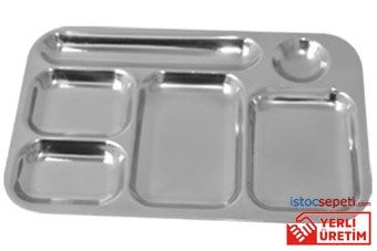 Yumurtalıklı Kahvaltılık Çelik Tabldot 6 Gözlü