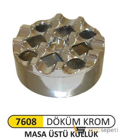 Arı Metal 7608 Masa Üstü Küllük Döküm Krom (Kül Tablası)