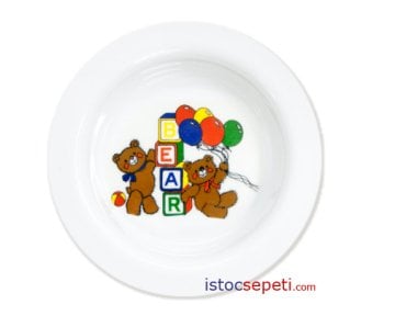 Çukur Tabak Bebek Desenli Anaokulu Çocuk Tabakları