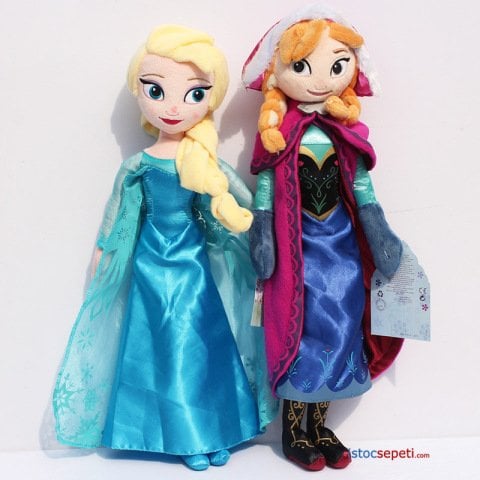 Elsa Peluş Bebek Frozen Oyuncak Bebekler 40 cm Büyük Boy