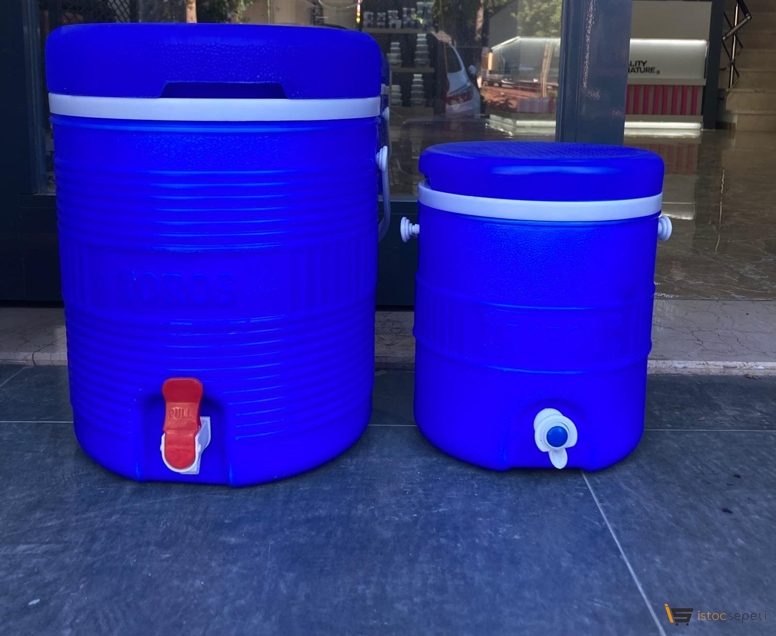 Soğuk Su Ayran Meşrubat İçin Termos 14 + 6 LT İkili Set
