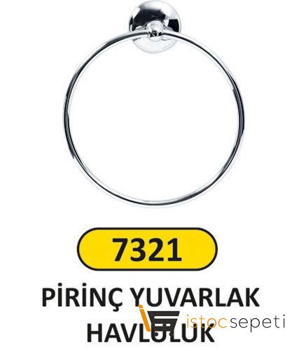 Arı Metal 7321 Havluluk Yuvarlak Pirinç