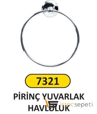 Arı Metal 7321 Havluluk Yuvarlak Pirinç