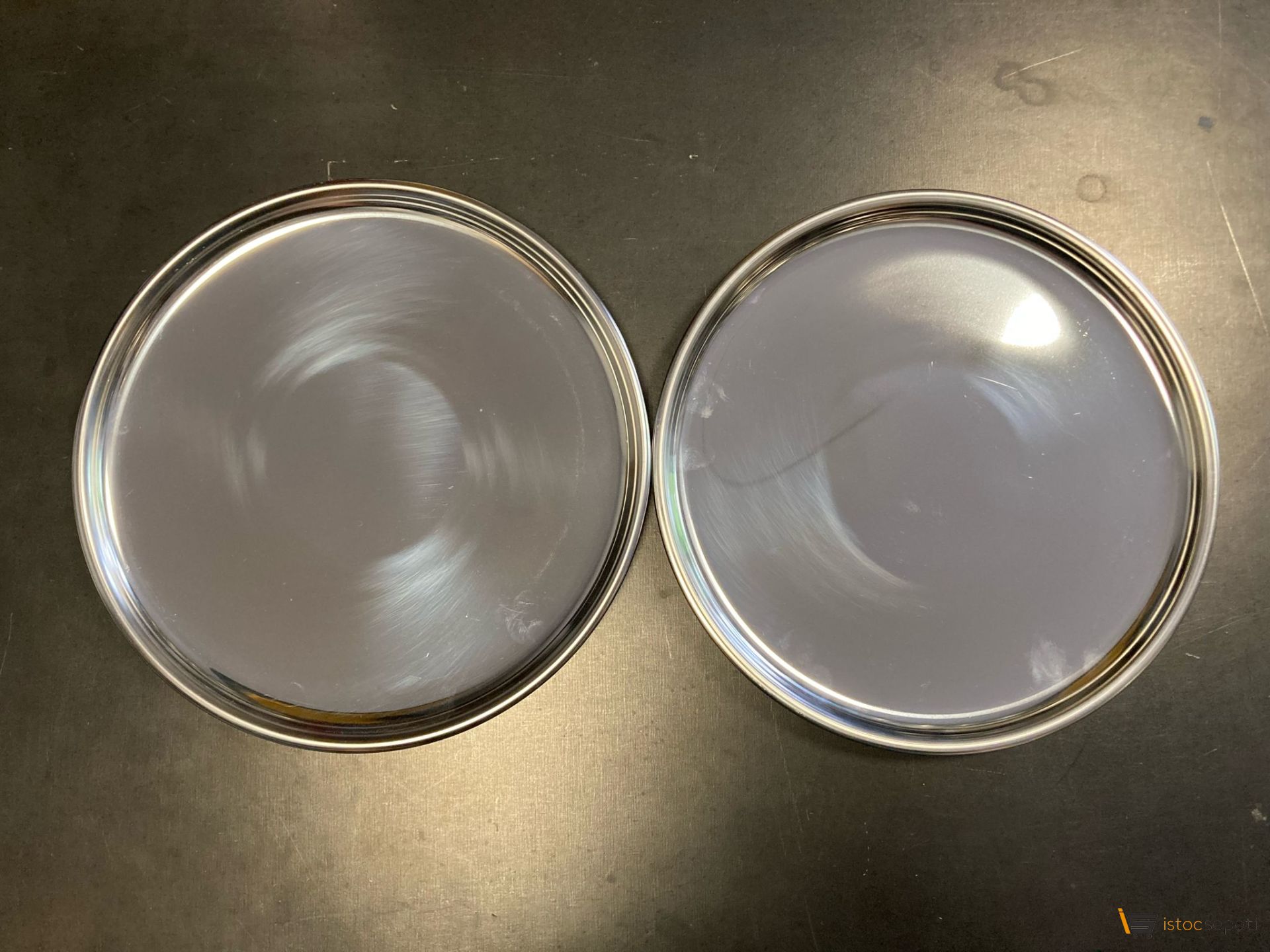 Çelik Burger Kebap Servis Tabağı 24.5 Cm