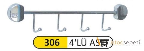 Arı Metal Banyo Havlu Askısı 4 Bölmeli