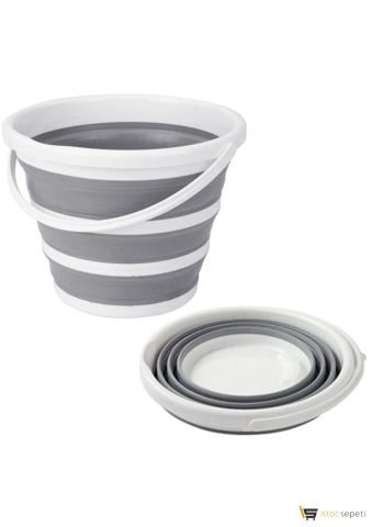 Gri Tiny Mini Art Pratik Katlanabilir Akordiyon Kovası