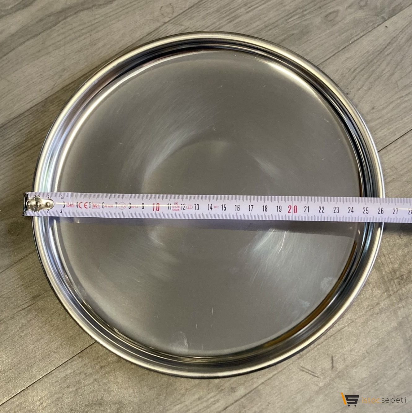 Düz Servis Tabağı Çelik Sunum Tabakları 26 cm 10 Adet