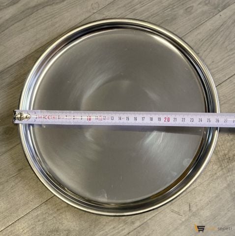 Düz Servis Tabağı Çelik Sunum Tabakları 26 cm 10 Adet
