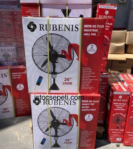 Rubenis Rbsr-95 Plus Sanayi Tipi Duvar Vantilatörü 76 cm Kumandalı