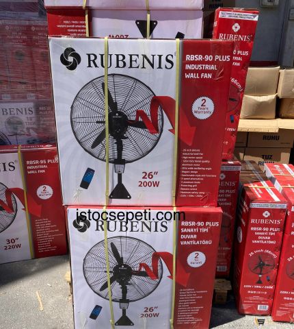 Rubenis Rbsr-95 Plus Sanayi Tipi Duvar Vantilatörü 76 cm Kumandalı
