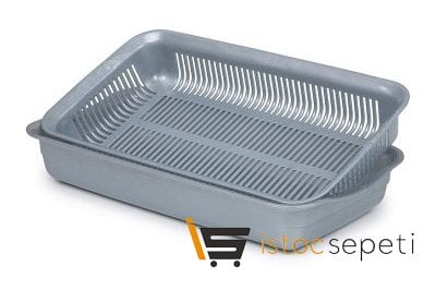 Sebze ve Meyve Süzgeci 39.5 cm Gri