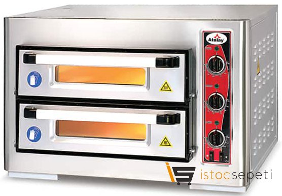 Atalay Çift Katlı Elektrikli Pizza Fırını 8 Pizza Kapasiteli APF-50-2