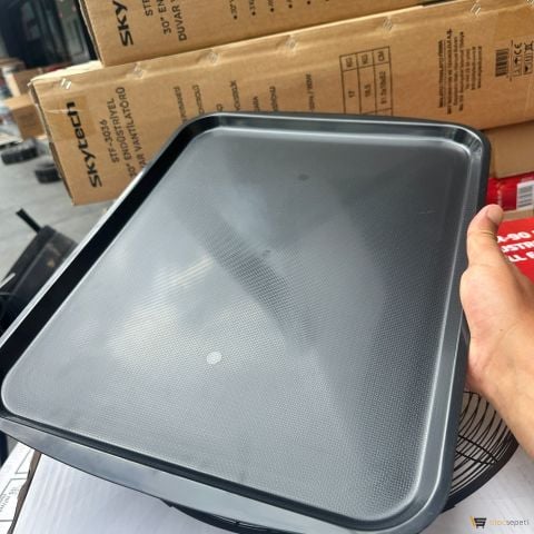 Restoran Plastik Servis Tepsisi 36x46 cm Siyah 10 Adet