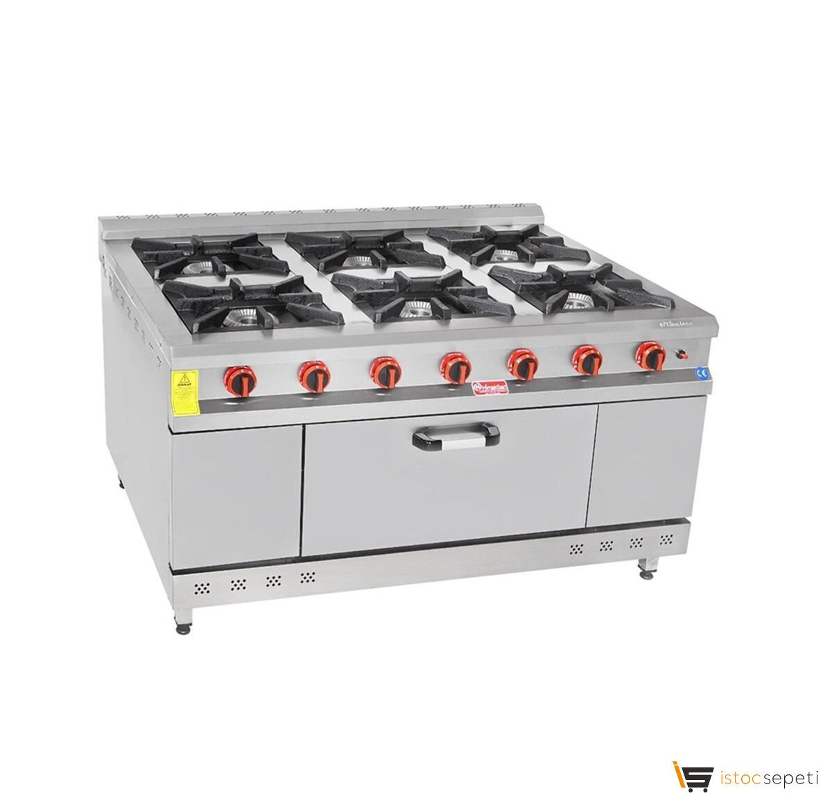 Himaksan Endüstriyel 150x100 cm 6+1 Doğalgazlı 6 Lı Kuzine Ocak HMK-KZG1510