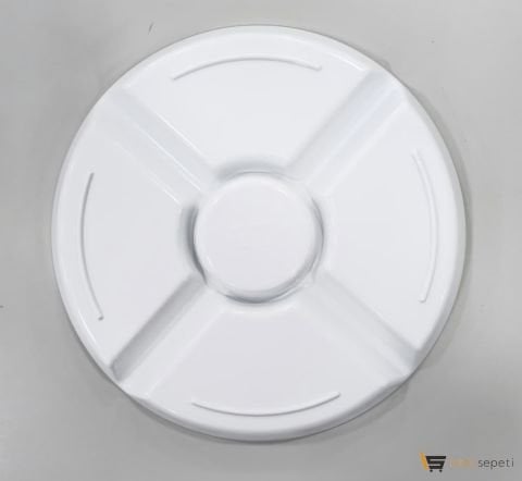 Anaokulu Tabakları 5 Gözlü Beyaz Tabak 10 Adet