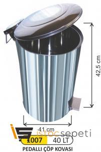 Arı Metal Endüstriyel Pedallı Çöp Kovası 50 Lt 430 Kalite