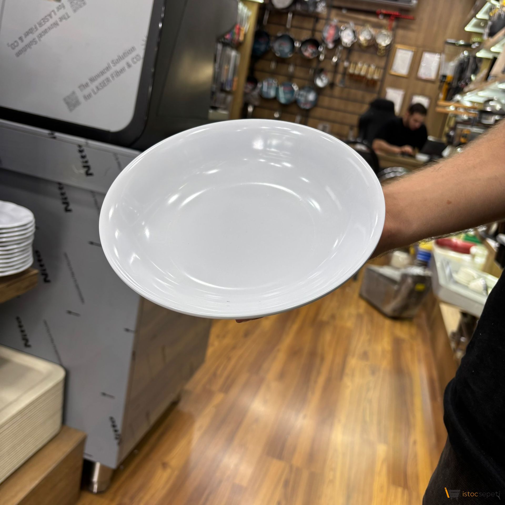 Klasik Servis Tabağı 21 cm 10 Adet Toptan Melamin