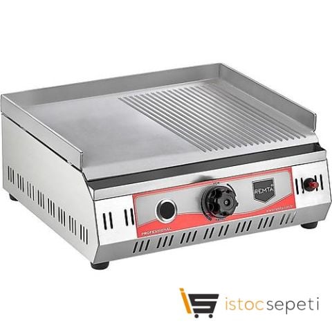 Döküm Izgara 50cm LPG - TÜPLÜ Izgara Köfte Makinası Yarı Oluklu ve Yarı Düz Izgaralar