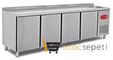 Empero Tezgah Tipi Buzdolabı Evyeli 4 Kapılı 700 L