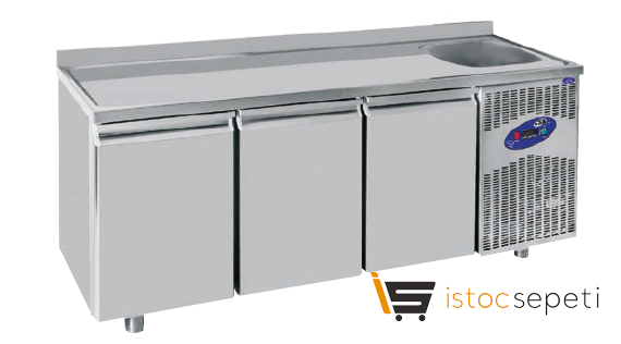 CSA İnox Evyeli Soğutma Dolabı CS-TEK 2-700-E