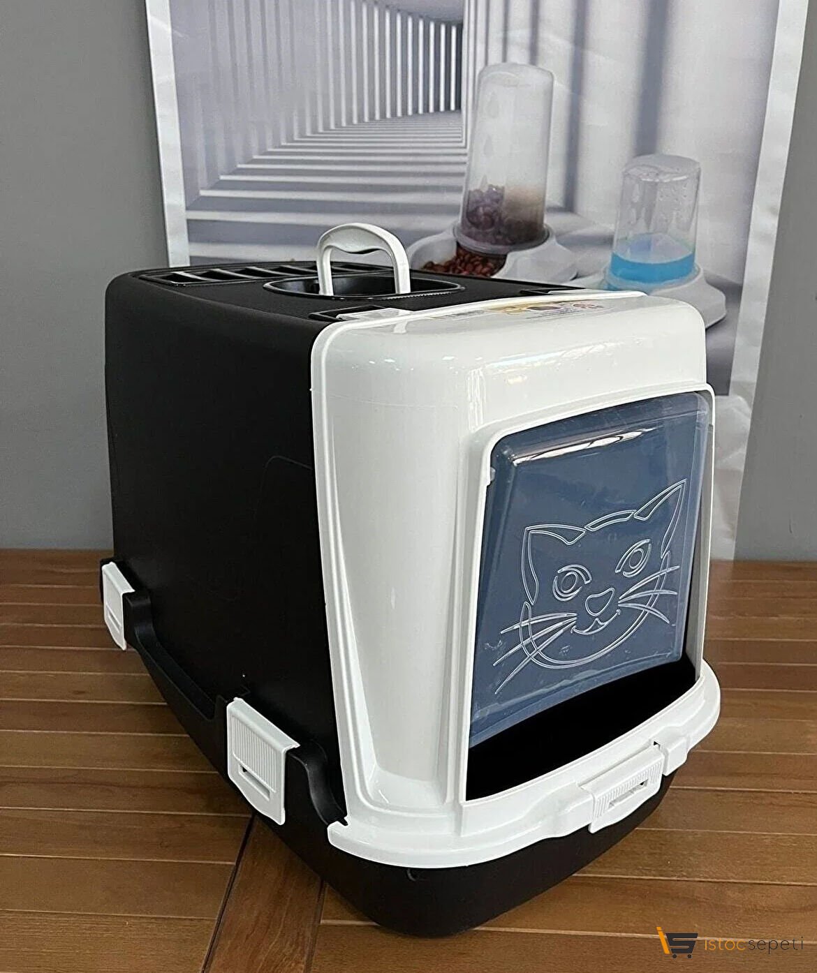 Xxl Büyük Boy Kapalı Kedi Tuvaleti - Kürek Hediyeli