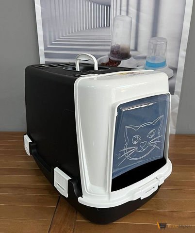 Xxl Büyük Boy Kapalı Kedi Tuvaleti - Kürek Hediyeli