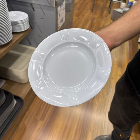 Oluklu Yemek Tabağı 21 CM 10 Adet Melamin