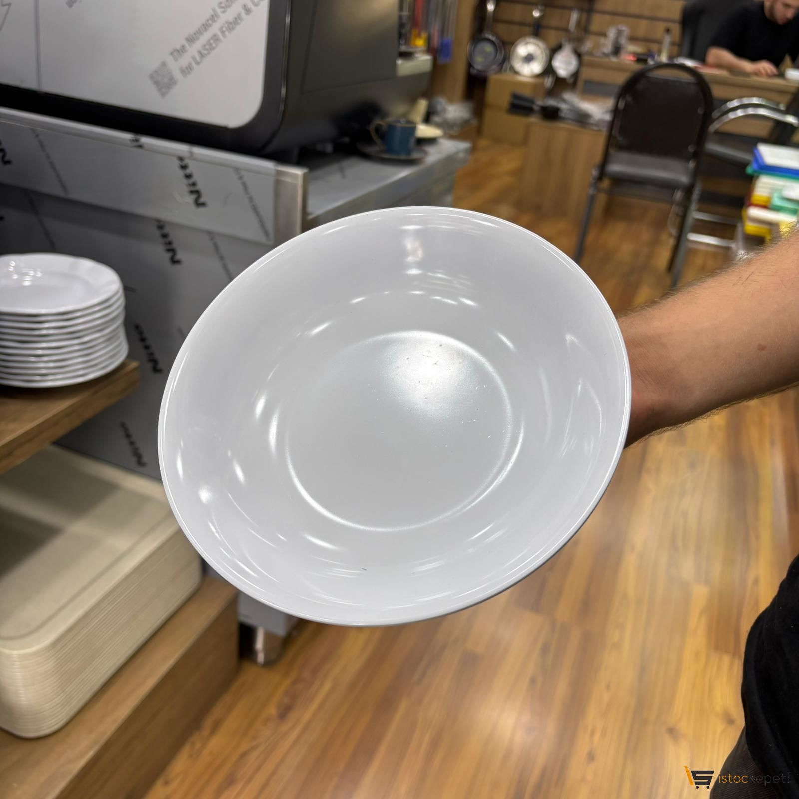 Lokanta Çukur Yemek Tabağı  20 cm 10 Adet Toptan Melamin