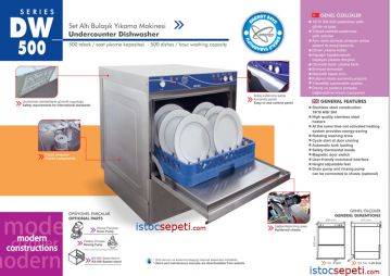 Tabak Yıkama Makinesi 500 Tabak Kapasiteli Enerji Tasarruflu