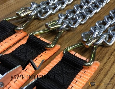 Kar Zinciri Pratik Çelik Tokalı Patinaj Zincirleri 6 Adet