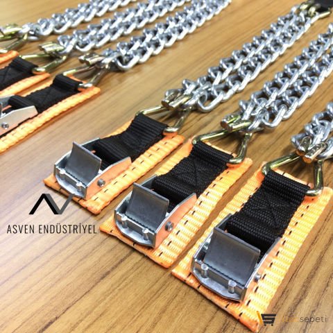 Kar Zinciri Pratik Çelik Tokalı Patinaj Zincirleri 6 Adet