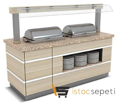 Empero Galata Sıcak Teşhir Ünitesi 1 Chafing Dish Nefeslikli