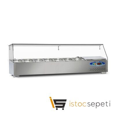 Dampak Set Üstü Soğutmalı Salad Bar 7 Küvet 41 L 150x35x40 cm